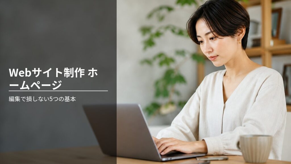 Webサイト制作 ホームページ 編集で損しない5つの基本