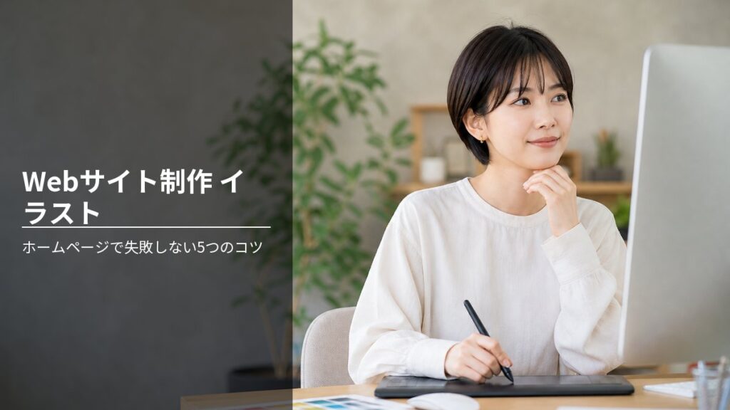 Webサイト制作 イラスト ホームページで失敗しない5つのコツ