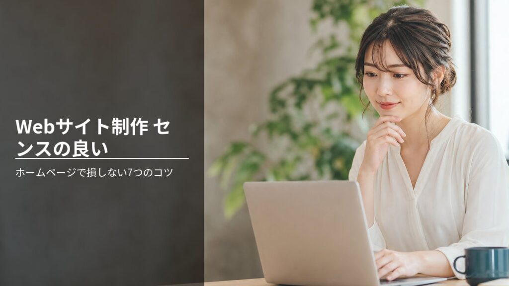 Webサイト制作 センスの良い ホームページで損しない7つのコツ
